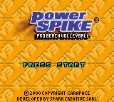 Power Spike - Pro Beach Volleyball (USA) Title Screen